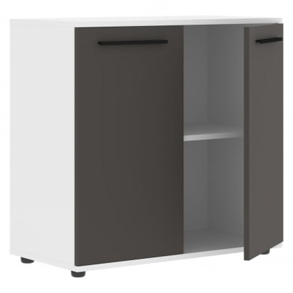 Шкаф с глухими малыми дверьми ЕДИС ЕЛCС 85.1 Мокко Черный Белый / EDIS ELCS_1