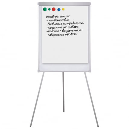 Доска-флипчарт магнитно-маркерная BRAUBERG держатели для бумаг (70х100 см)_2