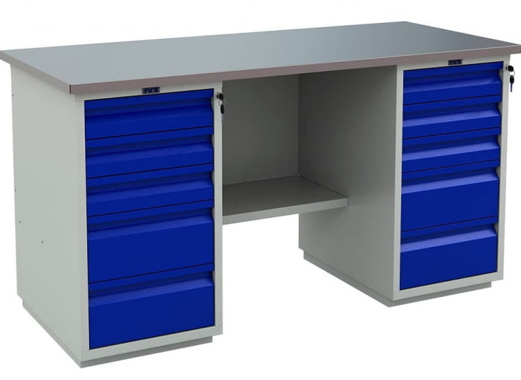 Верстак ВТ160.ВД5/ВД5.000 Серо-синий / WT160.WD5/WD5.000_0