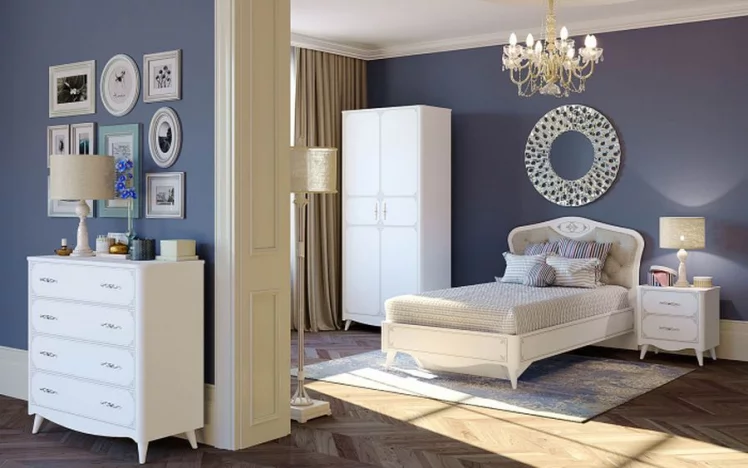 Кровать полутороспальная 1200 Элис ЛД.532.090.000.001 Белая_2