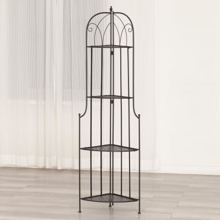 Этажерка угловая Secret De Maison Nicole (PL08-10338) стальной сплав, черный, 48х33х159 см_6