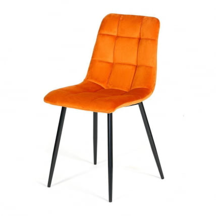 Стул CHILLY (mod. 7094) металл/вельвет, 45 х 55 х 87,5 см, рыжий/черный, G062-24_2