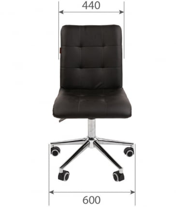Кресло для оператора CHAIRMAN 030 chrome экокожа Черный_4