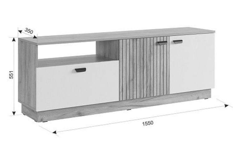 Гостиная Моди К1 MGM-K1МОДИ дуб крафт золотой/белое дерево_5
