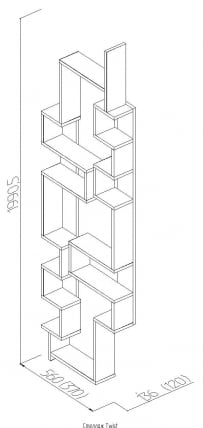 Стеллаж Twist Дуб беленый_1