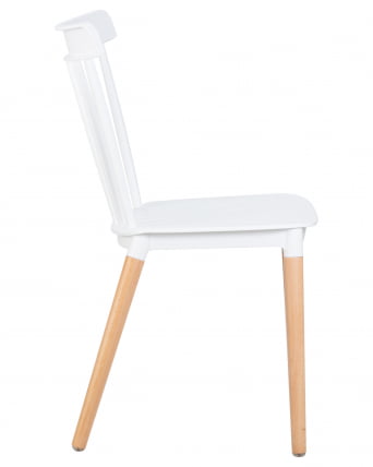 Стул обеденный ДОБРИН ТХЕО ножки светлый бук Белый В-02 / DOBRIN THEO W-02_2