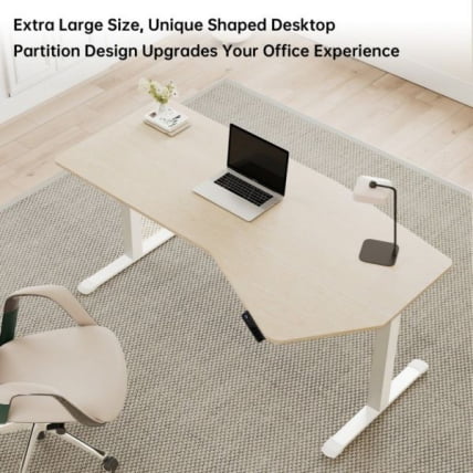 Стол компьютерный с электроприводом Eureka ERK-EDI-HTG-SW (Heptagon), клён_4