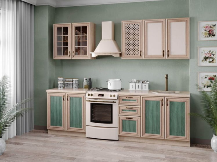 Столешница 3000 радиус левый Кантри ЛД 290.030.000 Сономе эйч светлая_2