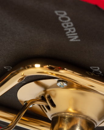 Стул барный DOBRIN CHARLY GOLD Красный велюр MJ9-45_8