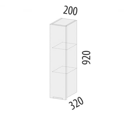 Шкаф кухонный (лев/прав) Бостон 104.19_5