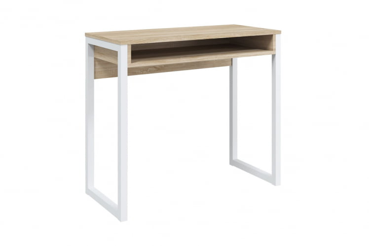Стол письменный Леонардо, дуб сонома светлый/белый_0