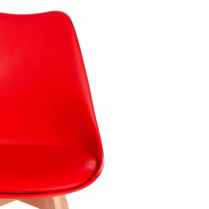 Стул TULIP (mod. 73) / 1 шт. в упаковке дерево/пластик/ПУ, 48.5*52.5*83cм, красный_5