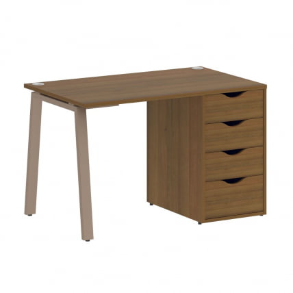 Стол письменный HOME OFFICE VR.SP-3-118.4.A Орех Гварнери/Мокко металл_0