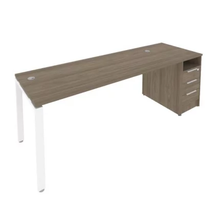 Рабочая станция с опорной тумбой Metal System Б.РС-СТП -1.5 Вяз/Белый_0