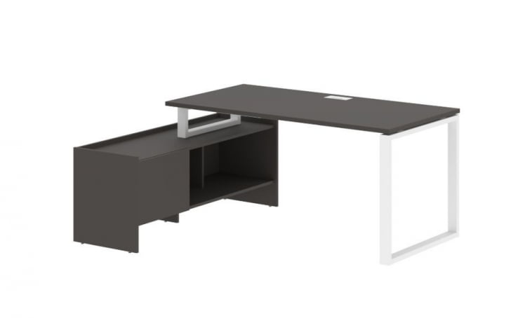 Стол с тумбой EDIS EQCT 17814 Мокко Белый_0