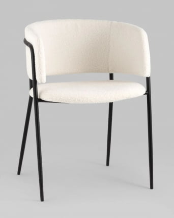 Стул Нэлли ткань букле Белый_3