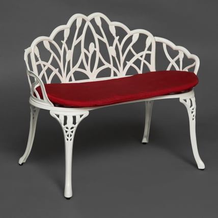 Скамья Secret De Maison Strauss (Штраус) + подушка алюминиевый сплав, 99*56*76, butter white_1