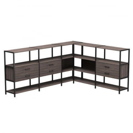 Набор стеллажных систем Everprof EVO №15 Дуб Пасадена Черный_0