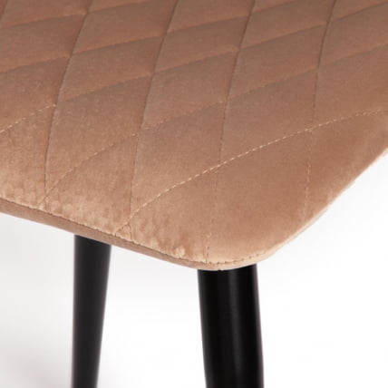 Стул CHILLY X (mod. 7096-1) / 1 шт. в упаковке ткань/металл, 45x53х88 см, высота до сиденья 50 см, бежевый barkhat 5/черный_7