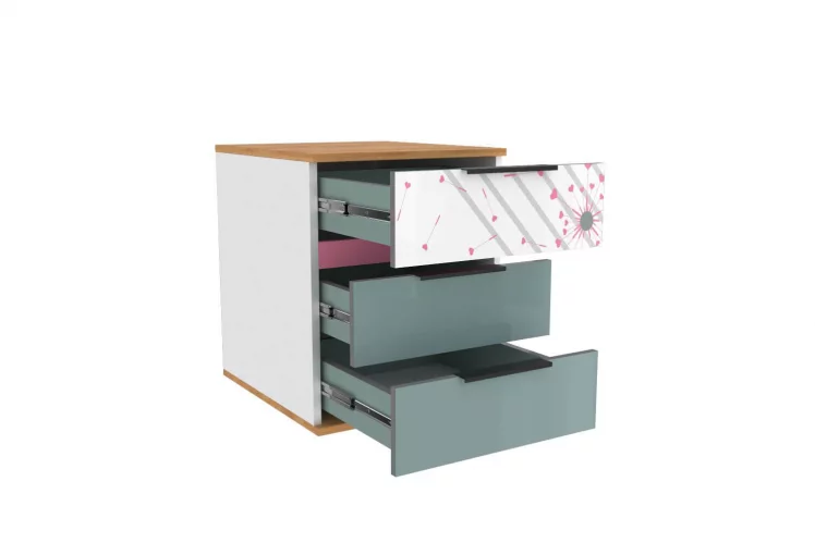 Тумба прикроватная Урбан ЛД 528.120.000 Белый/Розовый_1