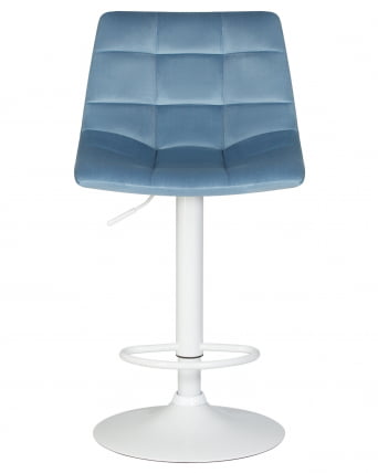 Стул барный DOBRIN TAILOR WHITE Пудрово-голубой велюр MJ9-74_5