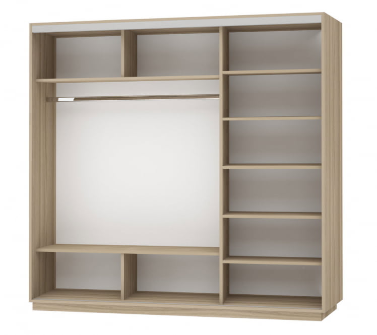 Шкаф-купе трехдверный Экспресс Трио Элемент 2400х2200h Ясень шимо светлый_1