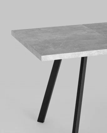 Стол обеденный раскладной Plain 116-158 Бетон-черный_6