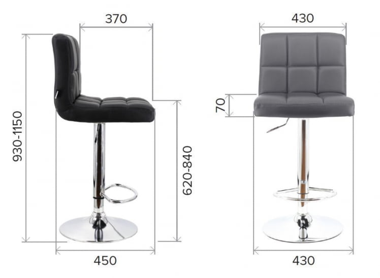 Барный стул Everprof Asti Экокожа Черный_3