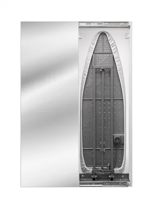 Шкаф со встроенной гладильной доской Iron Slim (левый, купе) Беленый дуб_0