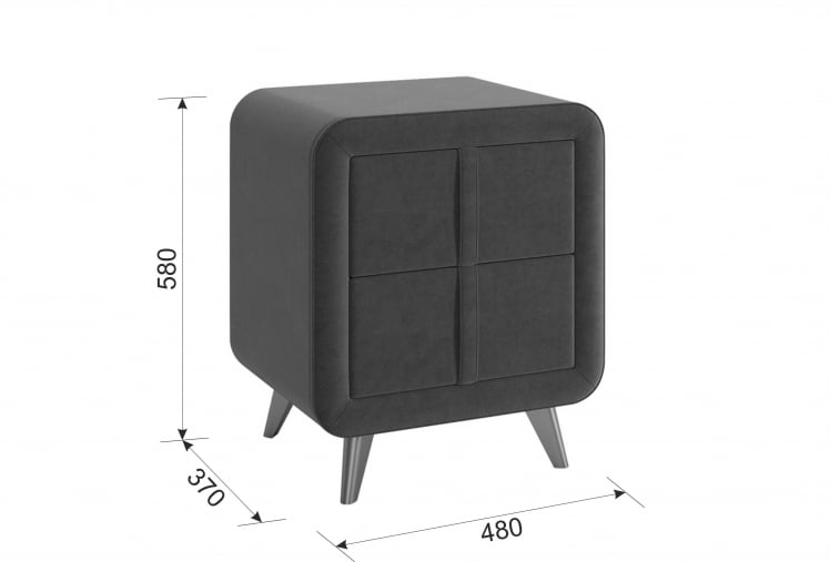 Тумба прикроватная Софи TM-001.1 бронза (экокожа)_1