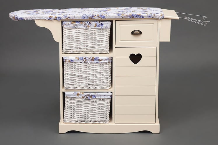 Гладильный комод с 3-я корзинами Secret De Maison PLANCHE ( mod. HX13-302 ) Слоновая кость_1