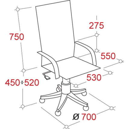 Кресло руководителя EChair CS-834E/AL-3 216987 Черное_1