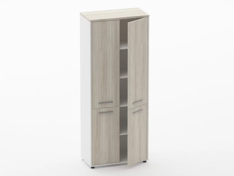 Шкаф 4 широкий закрытый, 4 двери Deka 10.19.151 Дуб Сантана светлый/Белый_1