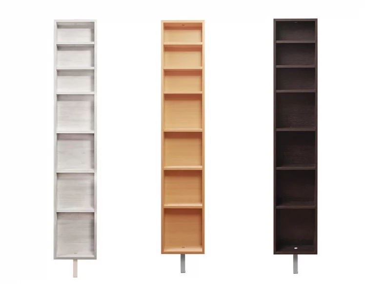 Зеркальный поворотный шкаф с принтом Зум Шелф Арт Беленый дуб_5