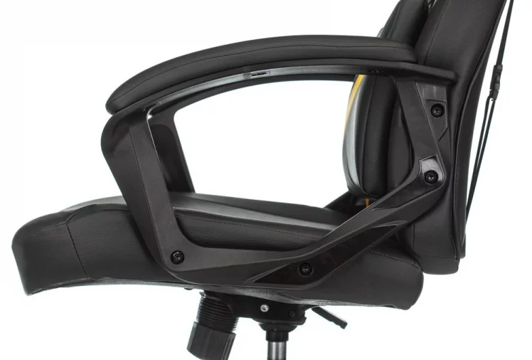 Геймерское кресло Бюрократ ZOMBIE DRIVER Черный-желтый_7