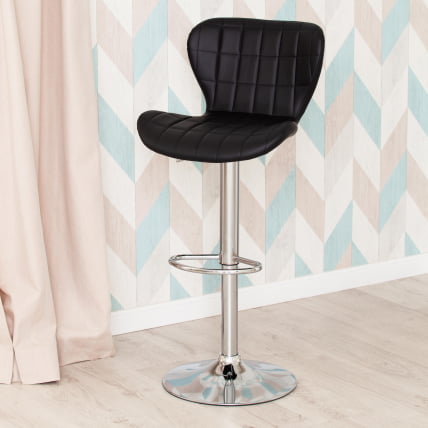 Стул барный AVIONIC (mod. KY712A) металл/экокожа, 45*53*86-107 см, черный/хром_11