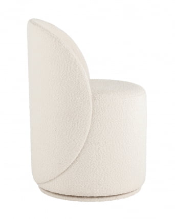 Пуф Loreen вращающийся букле Белый_2