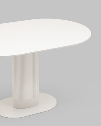 Стол овальный обеденный Mystery 130*80 белый_5