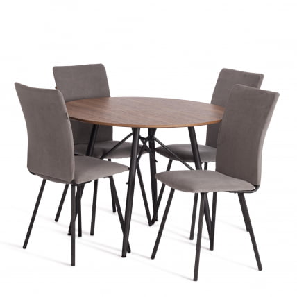 Стул обеденный La Rousse велюр, серый/черный, 29, 49х50х93_9