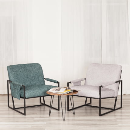 Кресло Charli LUX/Чарли Люкс велюр/букле, VT shape silver, 70х80х82 см_13