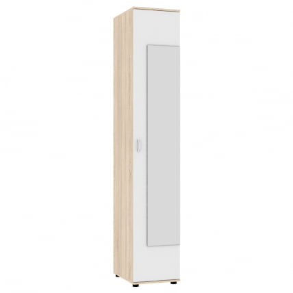 Шкаф распашный Алиса (H2_M) 2230х400х540 ручка скоба 96мм (ДСС-Белый)_0