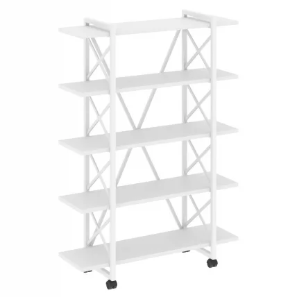 Стеллаж на колесных опорах - 5 полок LOFT VR.L-MST.K-5.8V Металл белый Белый Бриллиант_0