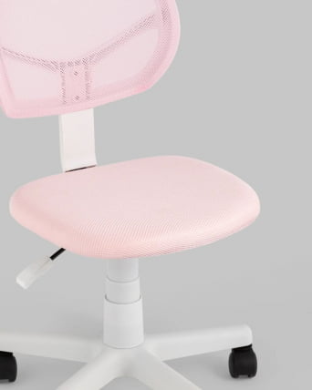 Кресло компьютерное детское ЛОЛО розовый пластик белый_7