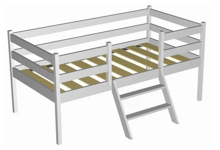 Лестница к кроватям 1600*800 RooRoom VK-101 Белая_1