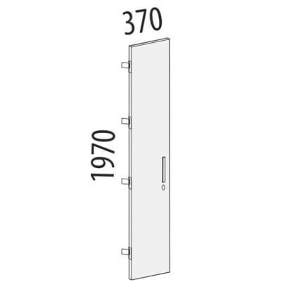 Дверь с замком правая Альфа 61.67 Ольха_1