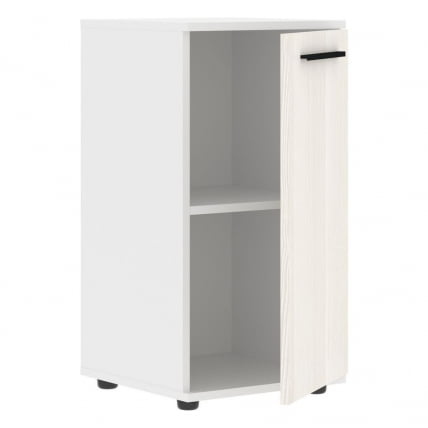 Шкаф колонка с глухой малой дверью ЕДИС ЕЛCС 42.1 Ясень Траун Черный Белый / EDIS ELCS_1