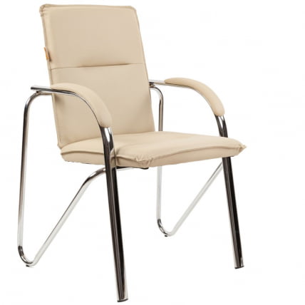 Комплект офисных кресел CHAIRMAN 851 экокожа Бежевый_0