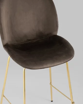 Стул полубарный Beetle со спинкой gold Коричневый_7