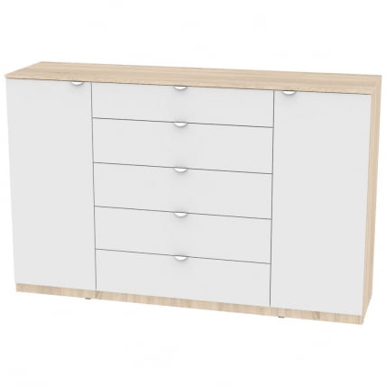 Комод Калисто(K34)1147х1802х468ручкаторцеваяTR-2(ДСС-Белый)_0