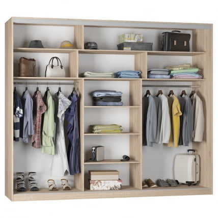 Шкаф-купе B-230х270х60-1(Графит-D7D7D7)_1